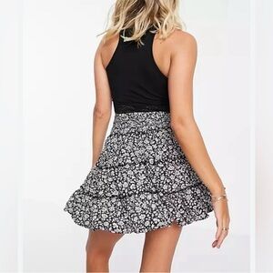 AE Floral Black and Pink Women's Skirt
